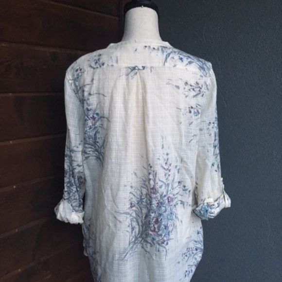 Anthropologie Rebecca Taylor pintuck floral top - Picture 3 of 7